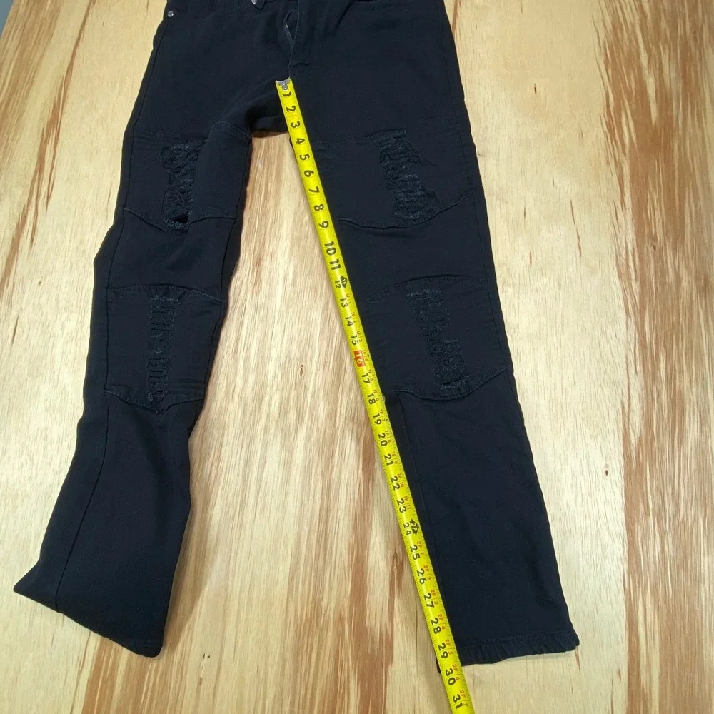 Argonaut Nation Men's Black Distressed Stretch Jeans Size 32x30 Slim Fit‎
